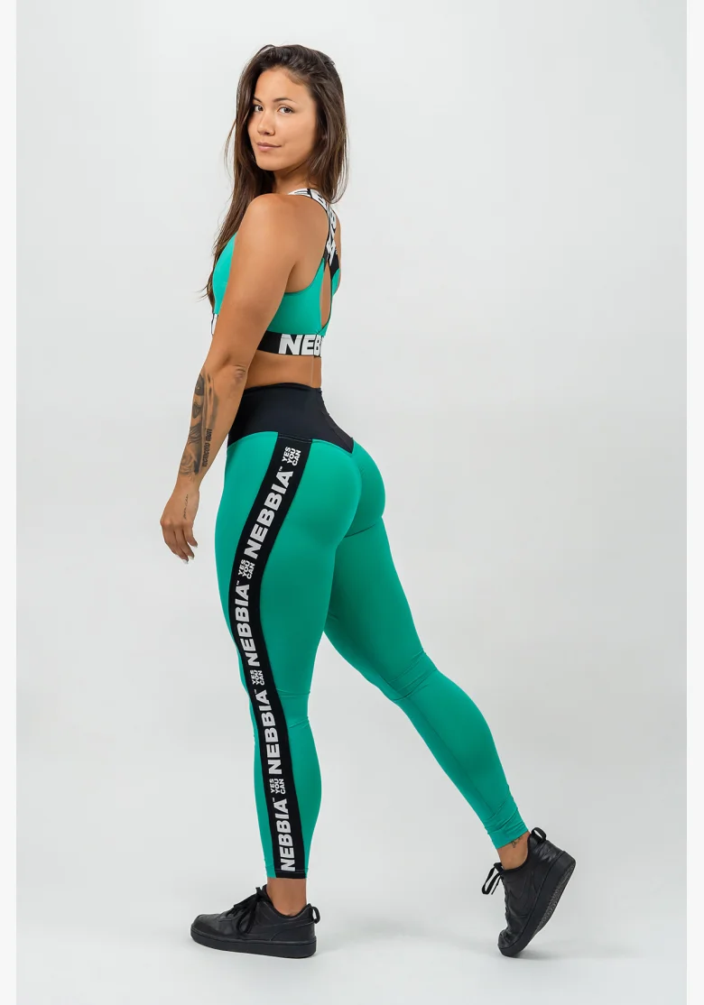 NEBBIA • Legíny s vysokým pasem ICONIC zelená • Nebshop.cz