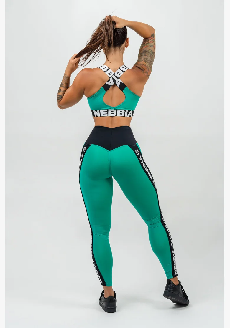 NEBBIA • Legíny s vysokým pasem ICONIC zelená • Nebshop.cz