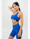 Nápadná dámská sportovní podprsenka, která vyslovuje tvou pozitivní náladu k fitness.