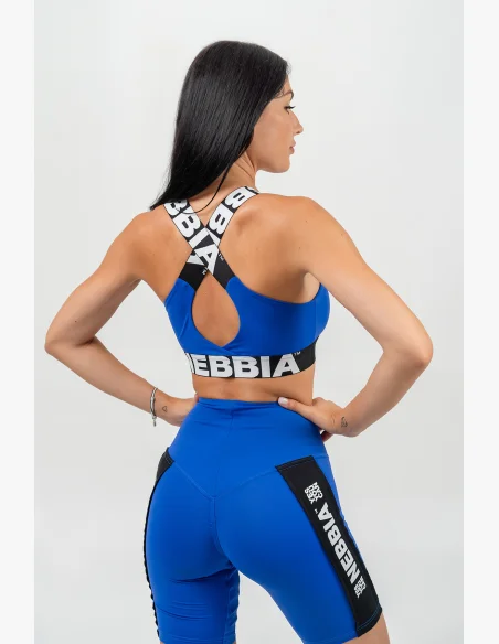 NEBBIA • Sportovní podprsenka se střední oporou ICONIC modrá • Nebshop.cz