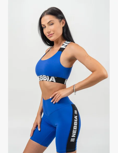 NEBBIA • Sportovní podprsenka se střední oporou ICONIC modrá • Nebshop.cz