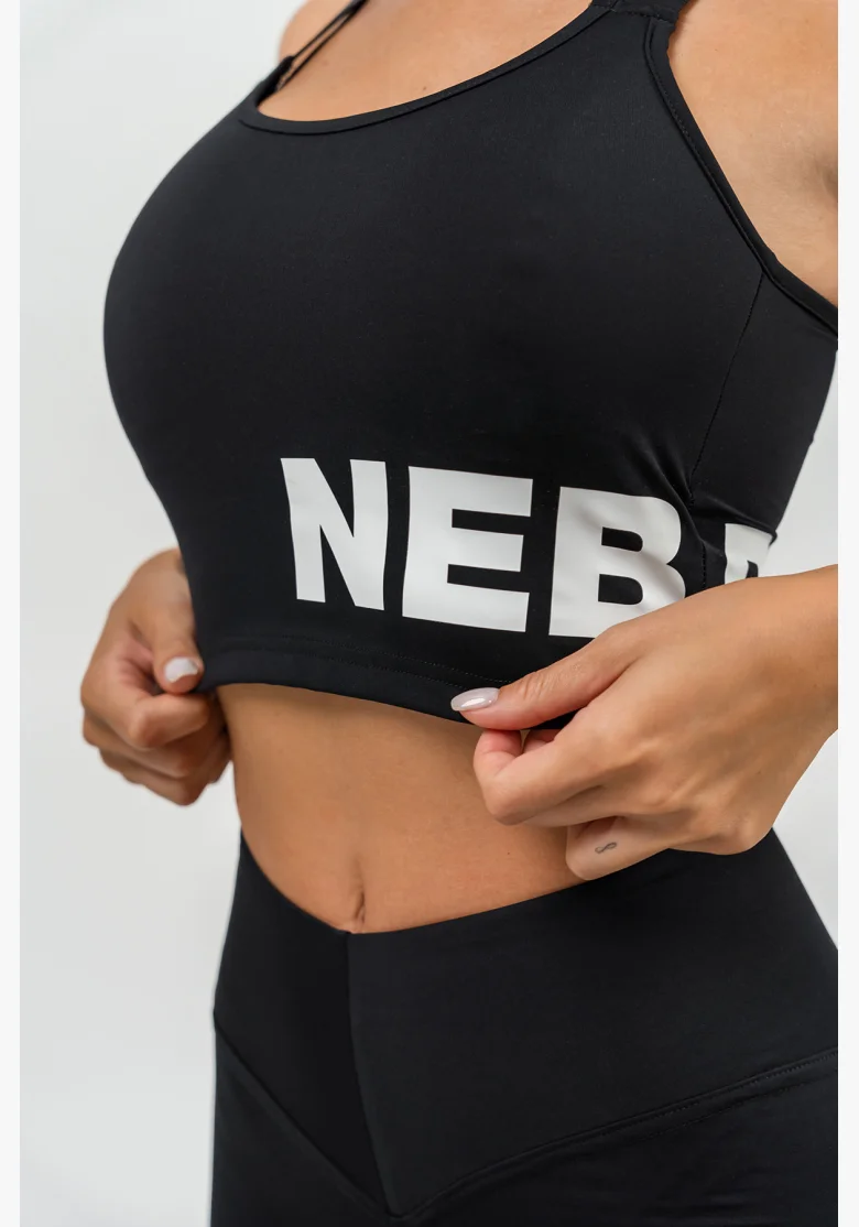 NEBBIA • Vyztužená sportovní podprsenka s vysokou oporou GYM TIME černá • Nebshop.cz
