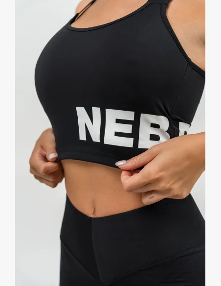 NEBBIA • Vyztužená sportovní podprsenka s vysokou oporou GYM TIME černá • Nebshop.cz