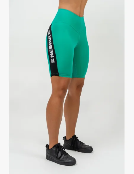 NEBBIA • Cyklistické šortky s vysokým pasem ICONIC zelená • Nebshop.cz