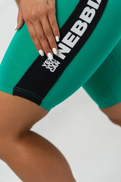 NEBBIA • Cyklistické šortky s vysokým pasem ICONIC zelená • Nebshop.cz 2