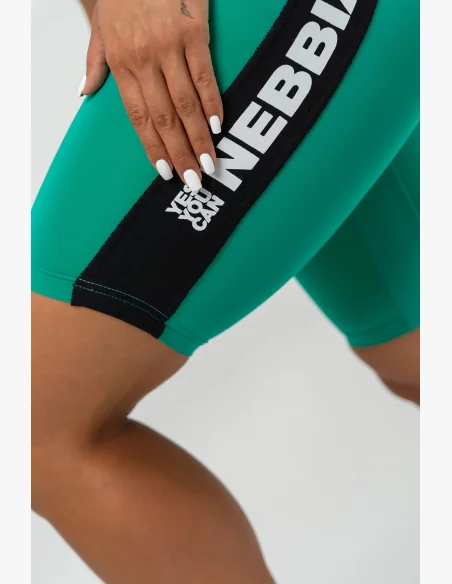 NEBBIA • Cyklistické šortky s vysokým pasem ICONIC zelená • Nebshop.cz