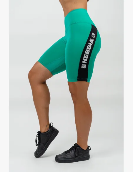NEBBIA • Cyklistické šortky s vysokým pasem ICONIC zelená • Nebshop.cz