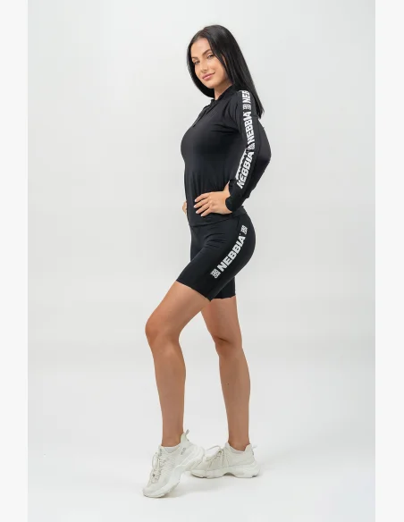 NEBBIA • Sportovní top s dlouhým rukávem WINNER černá • Nebshop.cz