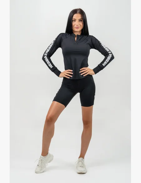 NEBBIA • Sportovní top s dlouhým rukávem WINNER černá • Nebshop.cz