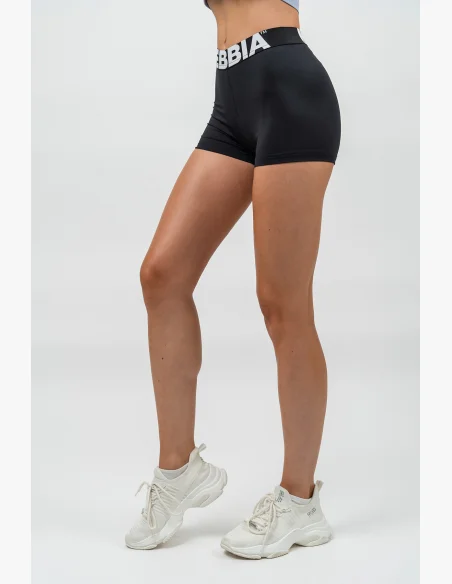 NEBBIA • Fitness šortky s vysokým pasem GLUTE PUMP černá • Nebshop.cz