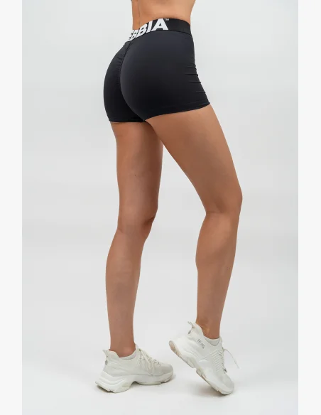 NEBBIA • Fitness šortky s vysokým pasem GLUTE PUMP černá • Nebshop.cz