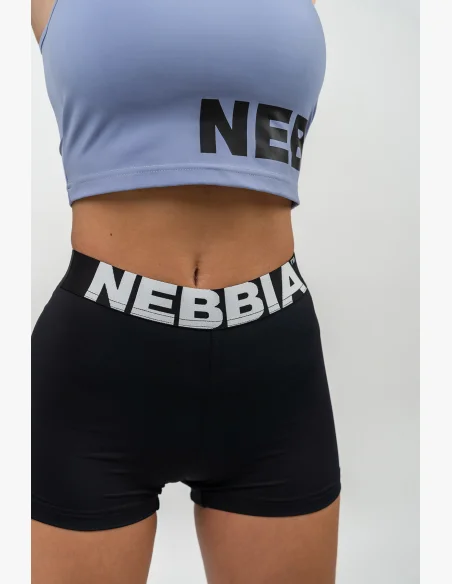 NEBBIA • Fitness šortky s vysokým pasem GLUTE PUMP černá • Nebshop.cz
