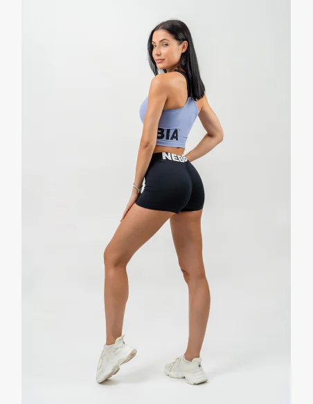 NEBBIA • Fitness šortky s vysokým pasem GLUTE PUMP černá • Nebshop.cz