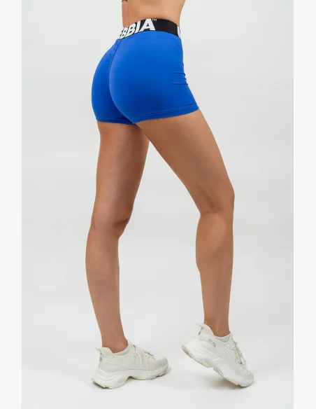 NEBBIA • Fitness šortky s vysokým pasem GLUTE PUMP modrá • Nebshop.cz