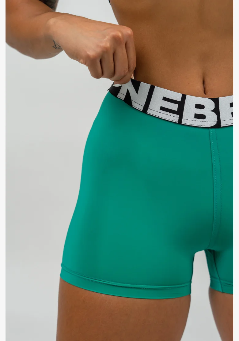 NEBBIA • Fitness šortky s vysokým pasem GLUTE PUMP zelená • Nebshop.cz