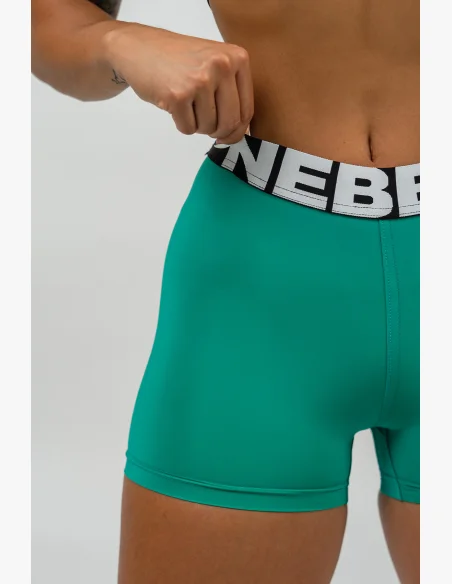 NEBBIA • Fitness šortky s vysokým pasem GLUTE PUMP zelená • Nebshop.cz