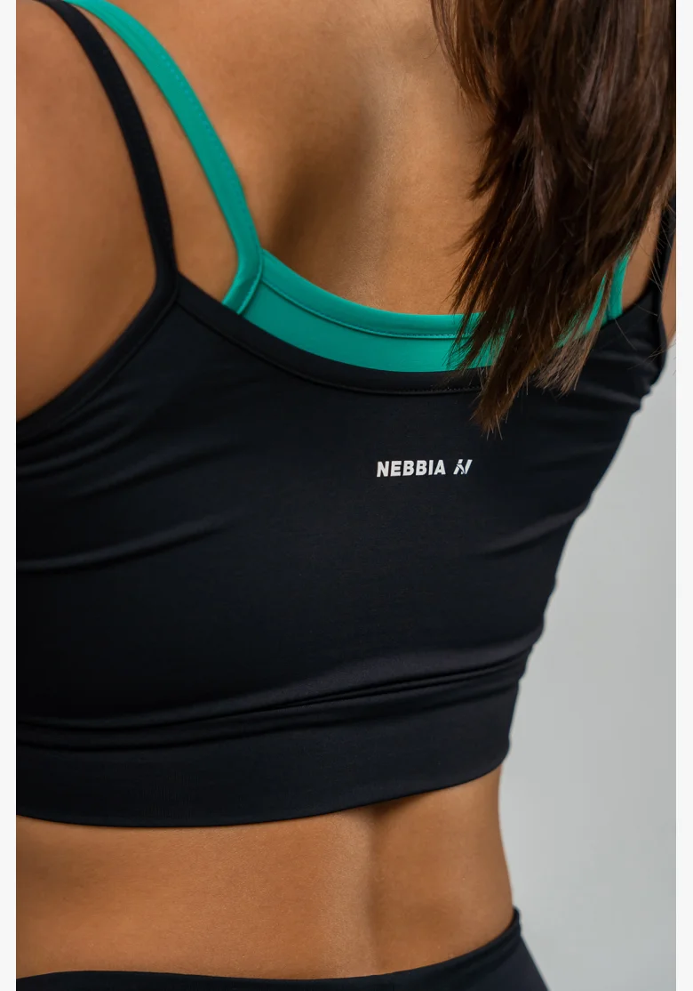 NEBBIA • Dvouvrstvá sportovní podprsenka FLEX černá • Nebshop.cz
