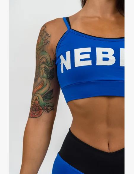 NEBBIA • Dvouvrstvá sportovní podprsenka FLEX modrá • Nebshop.cz