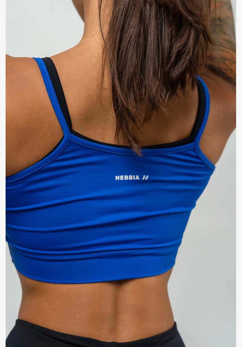 NEBBIA • Dvouvrstvá sportovní podprsenka FLEX modrá • Nebshop.cz