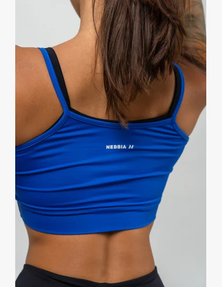 NEBBIA • Dvouvrstvá sportovní podprsenka FLEX modrá • Nebshop.cz