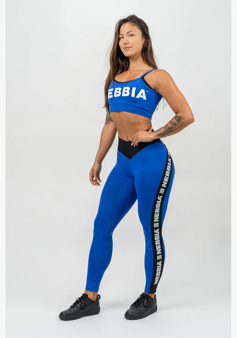 NEBBIA • Dvouvrstvá sportovní podprsenka FLEX modrá • Nebshop.cz