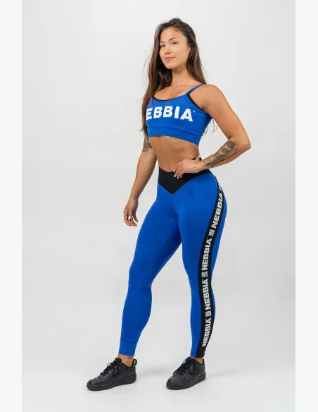 NEBBIA • Dvouvrstvá sportovní podprsenka FLEX modrá • Nebshop.cz