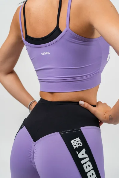 NEBBIA • Dvouvrstvá sportovní podprsenka FLEX lila • Nebshop.cz 2