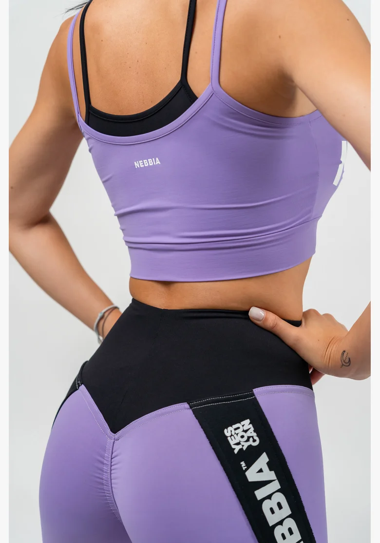 NEBBIA • Dvouvrstvá sportovní podprsenka FLEX lila • Nebshop.cz