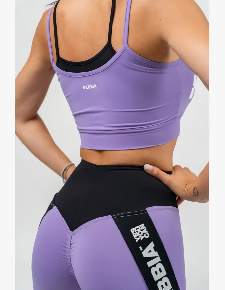 NEBBIA • Dvouvrstvá sportovní podprsenka FLEX lila • Nebshop.cz