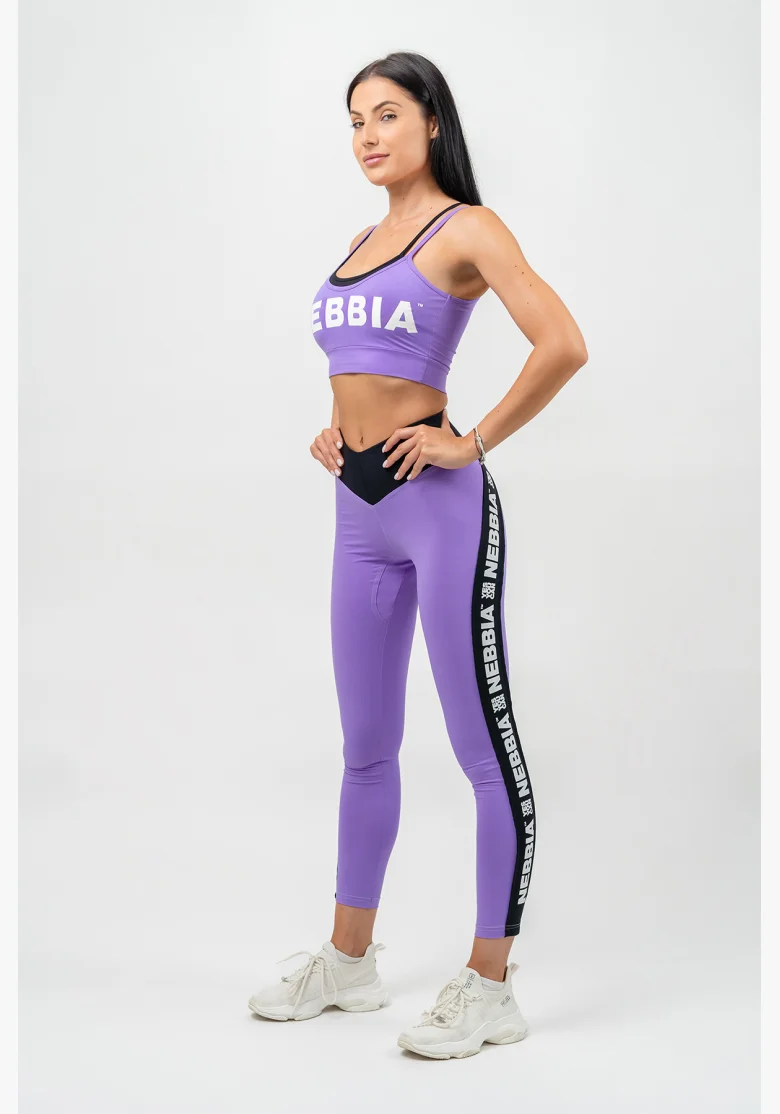 NEBBIA • Dvouvrstvá sportovní podprsenka FLEX lila • Nebshop.cz