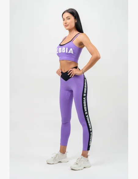 NEBBIA • Dvouvrstvá sportovní podprsenka FLEX lila • Nebshop.cz