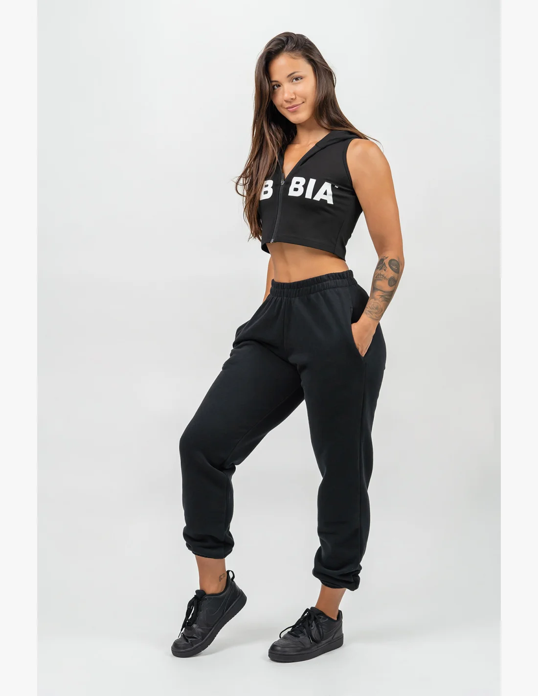NEBBIA Designer Cropped Gym Time Hoodie M