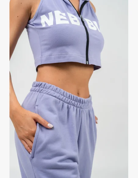 NEBBIA • Sportovní volné tepláky GYM TIME fialová • Nebshop.cz