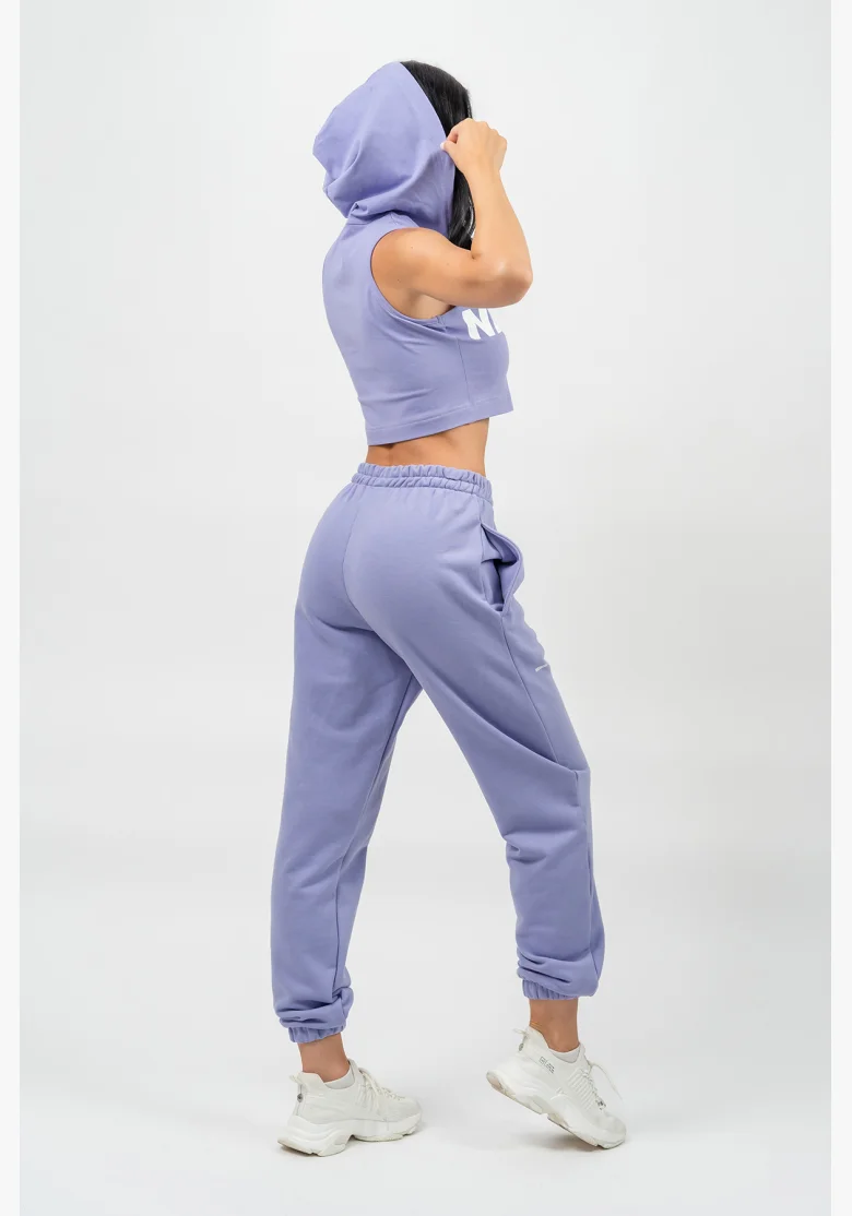 NEBBIA • Sportovní volné tepláky GYM TIME fialová • Nebshop.cz