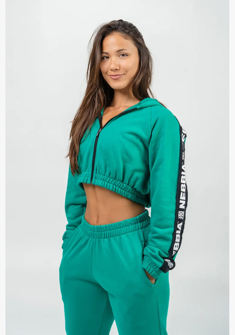 NEBBIA • Sportovní volné tepláky GYM TIME zelená • Nebshop.cz