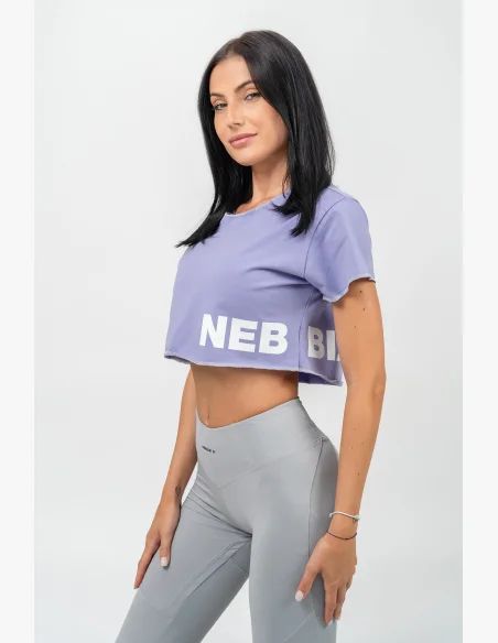 NEBBIA • Crop top tričko POWERHOUSE fialova • Nebshop.cz