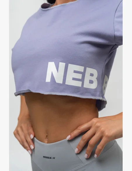 NEBBIA • Crop top tričko POWERHOUSE fialova • Nebshop.cz