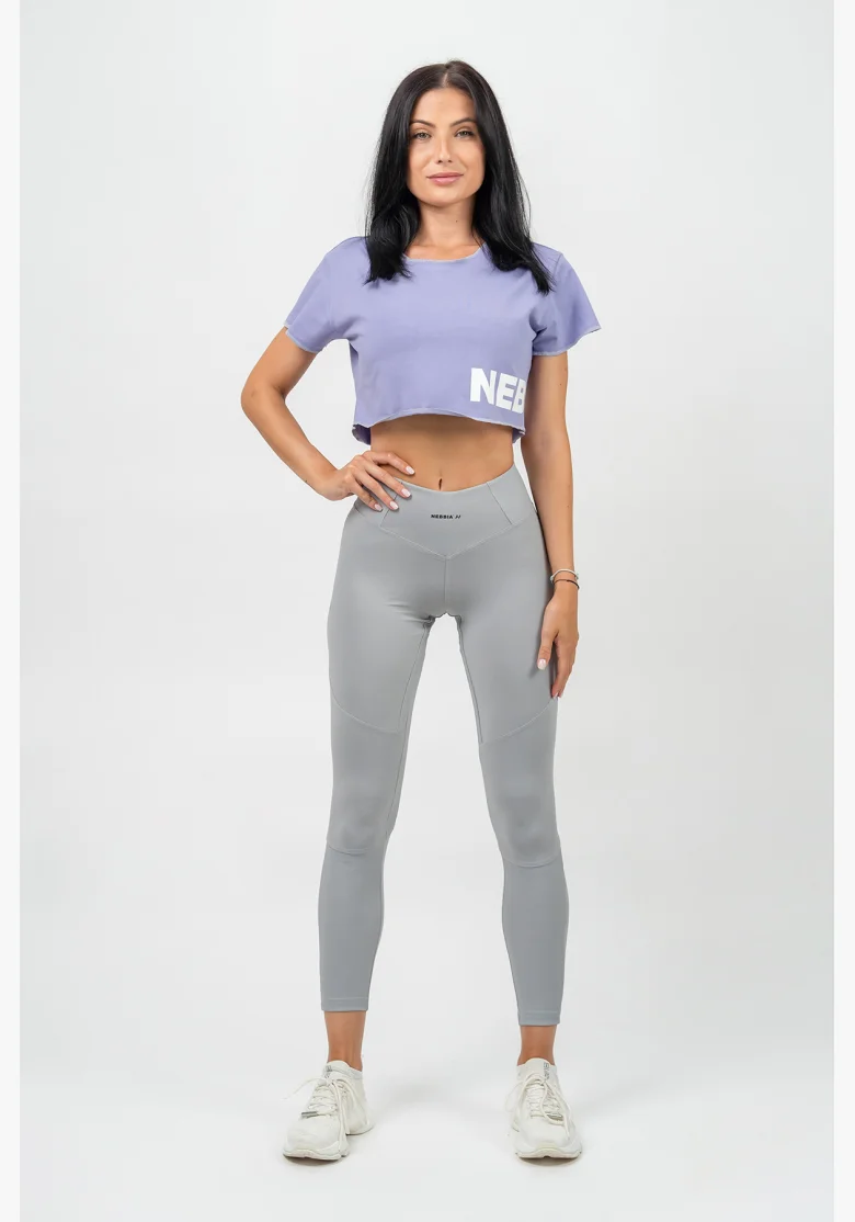 NEBBIA • Crop top tričko POWERHOUSE fialova • Nebshop.cz