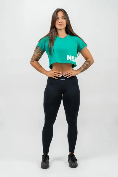 NEBBIA • Crop top tričko POWERHOUSE zelena • Nebshop.cz 2