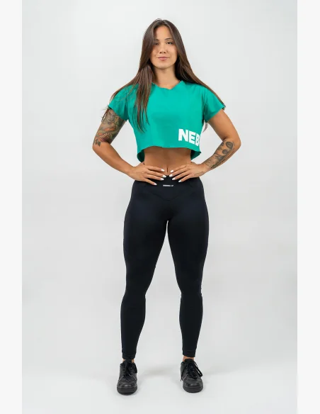 NEBBIA • Crop top tričko POWERHOUSE zelena • Nebshop.cz