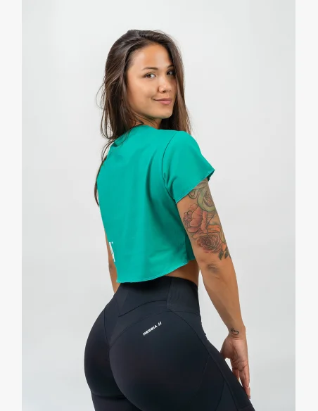 NEBBIA • Crop top tričko POWERHOUSE zelena • Nebshop.cz