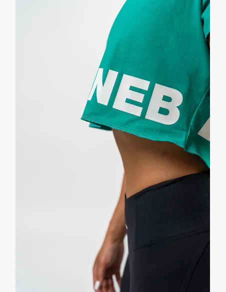 NEBBIA • Crop top tričko POWERHOUSE zelena • Nebshop.cz