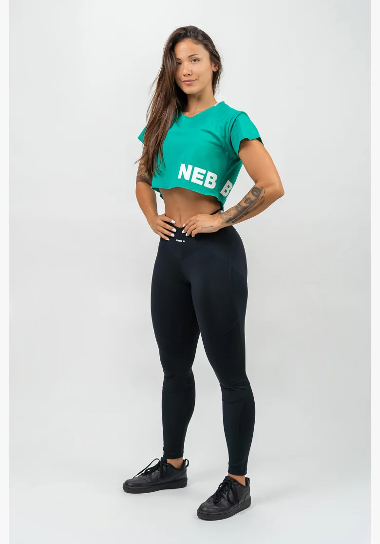 NEBBIA • Crop top tričko POWERHOUSE zelena • Nebshop.cz