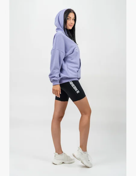 NEBBIA • Oversize mikina s kapucí GYM RAT fialová • Nebshop.cz
