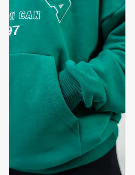 NEBBIA • Oversize mikina s kapucí GYM RAT zelená • Nebshop.cz