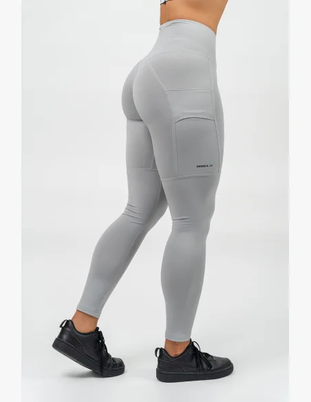 NEBBIA • Legíny s vysokým pasem LEG DAY GOALS šedá • Nebshop.cz