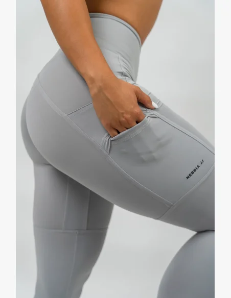 NEBBIA • Legíny s vysokým pasem LEG DAY GOALS šedá • Nebshop.cz