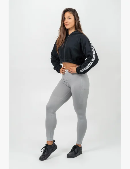 NEBBIA • Legíny s vysokým pasem LEG DAY GOALS šedá • Nebshop.cz