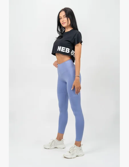 NEBBIA • Legíny s vysokým pasem LEG DAY GOALS fialova • Nebshop.cz