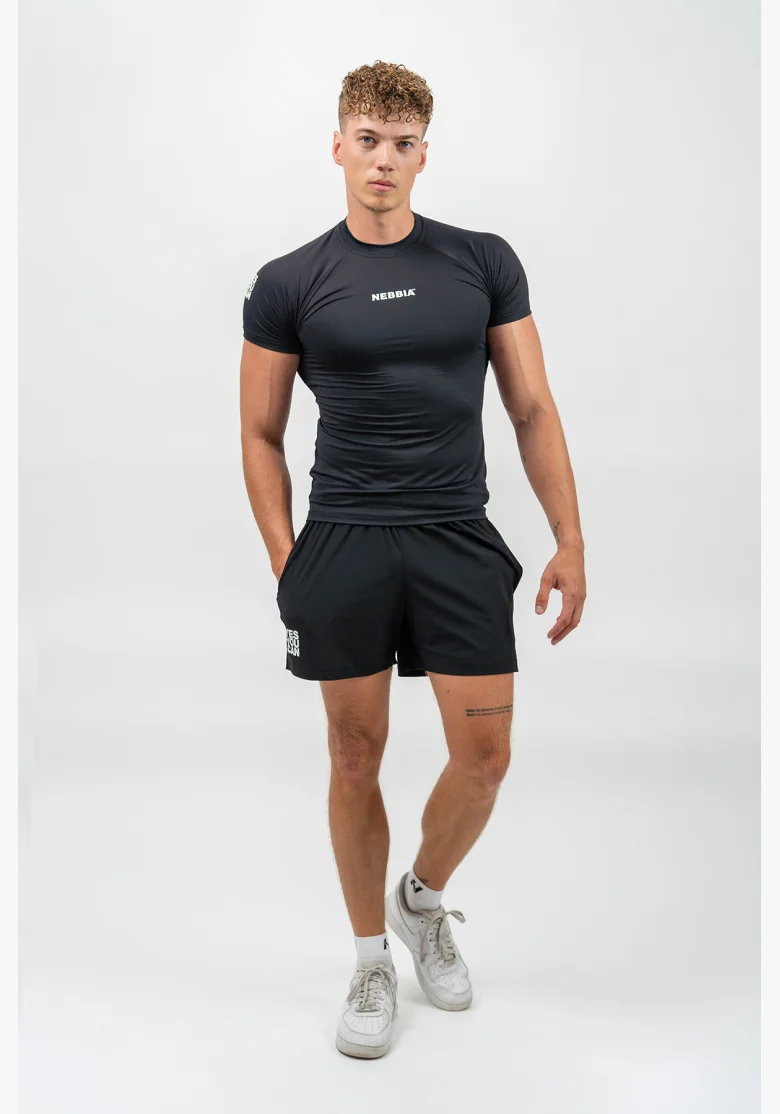 NEBBIA • Kompresní Sportovní Tričko ENDURANCE černá • Nebshop.cz